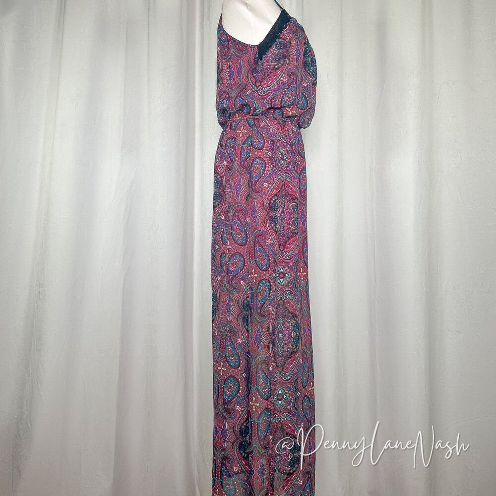 L8ter Paisley Blouson Halter Maxi Dress - Picture 5 of 11